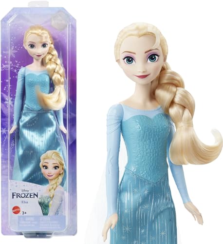 Mattel Disney Frozen Elsa Muñeca con look reina de hielo,