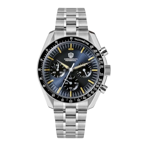 watchdives WD1860 WD1861 WD1863 Montre Chronographe pour Hommes, Montres Sport à Quartz Japonaise VK63, Cristal de à Bulles de 40 mm, Montre de Plongée à...