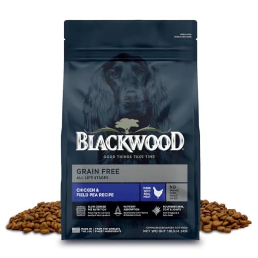 Blackwood Grain Free Dry Dog Food, Chicken & Field Pea Recipe, 10 Pound Bag for All Life Stages, Slow Cooked with Vitamins & Minerals for a Balanced Diet