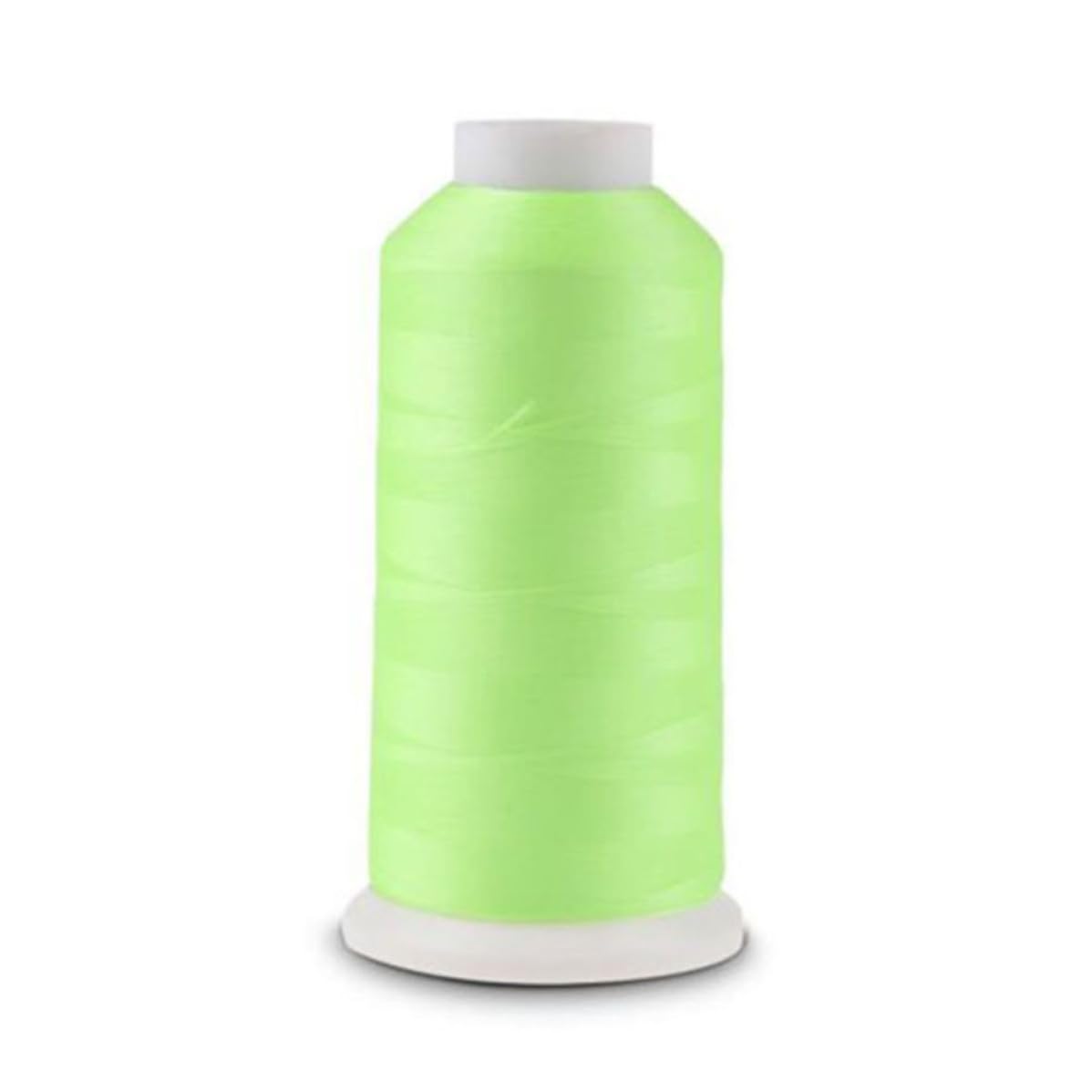 Hilo Luminoso para Coser de Poliéster de 3000 Yardas Color Verde Claro, Super Brillante y Suave para Bordado a Máquina y Manualidades