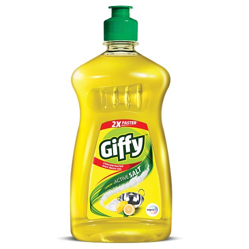 Image of Giffy Lemon & Active Salt Concentrated Dish Wash Gel, 250ml