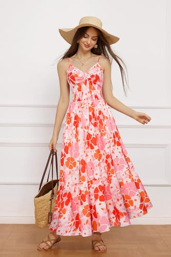 Image of GRACE KARIN Womens Summer Floral Maxi Dresses 2026 Long Flowy Boho Dress Beach Vacation Sundresses Casual Clothes with Pocket
