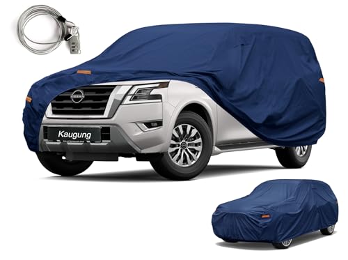 Image of Kaugung Custom Fit SUV Car Cover for Nissan Armada (2003-2026), Heavy Duty Waterproof All Weather Outdoor Protection, Breathable Full Exterior Cover with Vent, Rain Sun Snow UV Proof