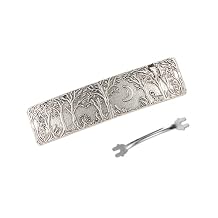 Amaxer Viking Gold Silver Barrettes for Women Girls Celtic Hair Clips for Thick Thin Hair Vintage French Hair Clips Hair Styling Accessories Silver-Forest