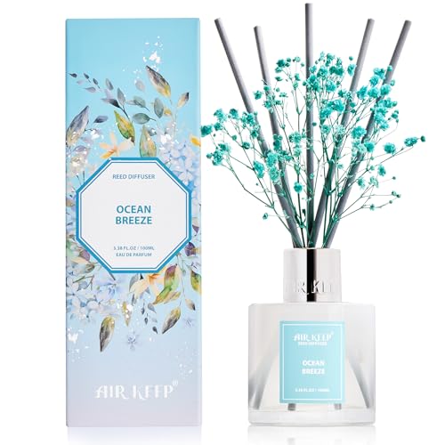 Airkeep Raumduft mit 8 Duftstäbchen 100ml, Ocean Breeze...