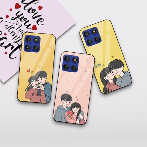 Image of COLORflow Back Cover Compatible with Motorola Moto Edge 60 Pro 5G | Love Connection Couple Customized | Shockproof TPU Bumper with Camera Protection Back Cover