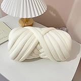 【Weiches Material】Dieses Super riesiges weiches dickes Garn, haltbarer als Wollgarnmaterial, bequem, warm, kein Haartropfen, elastisch, mach dir keine Sorgen es wird zertrümmert werden.Die beim Stricken nicht juckt oder die Haut reizt, im Gegenteil, sie fühlt sich unglaublich weich und angenehm an. Es ist sehr strapazierfähig Feine Berührung, leichte und weiche Textur