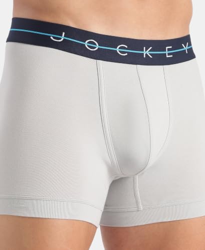 Image of Jockey NY16 Men Super Combed Cotton Elastane Stretch Solid Trunk with Ultrasoft Waistband (Pack of 2)