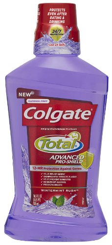 Colgate Total Advanced Pro-Shield Mouthwash, Wintermint Rush, 16.9 Fluid Ounce