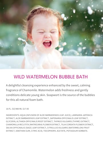 Clean Kids Naturally 709 Wild Watermelon Bubble Bath thumb #5