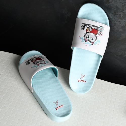 Image of YOHO Sliders for Women | Comfortable and Lightweight Slides | WB Cartoon & Comic Characters: Tom & Jerry, Big Bang Theory, Friends, Games of thrones and Wonder Woman Footwear for Girls