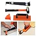 CHEOTIME 23 Pcs Set Laminate Flooring Tool, Laminate Wood Flooring Installation Kit with Reinforced Double Faced Mallet, Heavy Duty Pull Bar, Tapping Block and 1/4in 1/2in Spacer