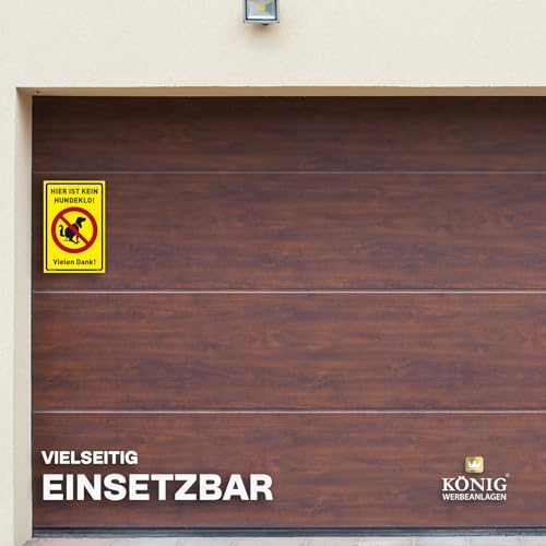 Schild Hier ist kein Hundeklo! gelb | stabiles PVC Schild mit UV-Schutz 20 x 30 cm | Hundehaufen, Hundetoilette | Dreifke®