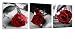 Canvas Wall Art Red Rose Flowers on Gray Books Pictures Painting -12" x 12" x 3 Panels Canvas Prints Framed for Home Bathroom Bedroom Wall Decor