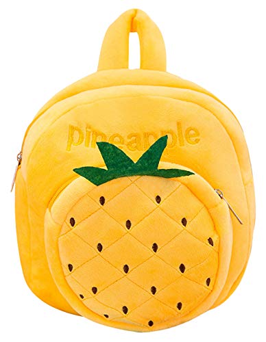 GEMVIE Mochila Peluche Escolar para Niñas Niños Bolsa con Diseño de Frutas Catoon
