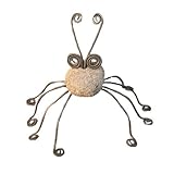 Ancient Graffiti Spider River Stone with Wire