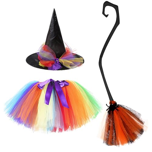 Sombrero escoba tutú Halloween niñas el regalo ideal para jugar a disfrazarse