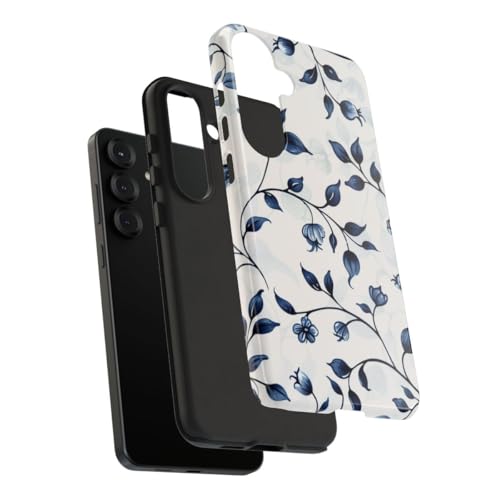 Coque Galaxy S25 Plus fleurs bleues vigne protection rigide - 4