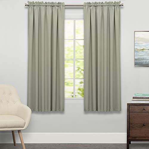 Image of Sweet Home Collection Window Curtains Treatment Panel 63 inch or 84 inch Long in Stylish and Unique Patterns and Designs for All Home Decor Ribcord Sage, 63 inch Panel