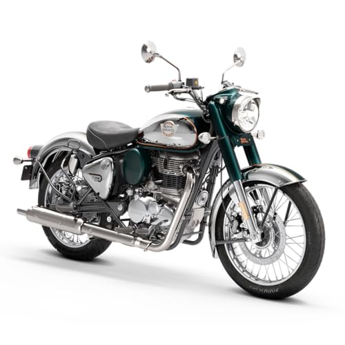 Image of Royal Enfield Classic 350 with Disc & Spoke Wheels Motorcycle (Emerald Green) Booking for Ex-Showroom Price