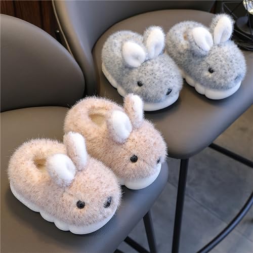 Image of Cute Women's Rabbit Slippers - Warm & Plush, Cartoon Design, Perfect for Winter & Indoor /Outdoor Use