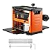 VEVOR 13-Inch Thickness Planer, Three-Blade Power Benchtop Planer, with 2000W 23500 RPM Powerful Motor, Dual Rollers, Over Protection, for Hard Soft Wood Material