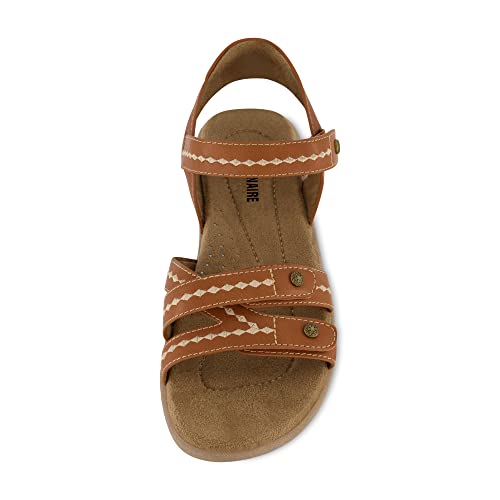 CUSHIONAIRE Women's Bartel Comfort Footbed Sandal with +Comfort3