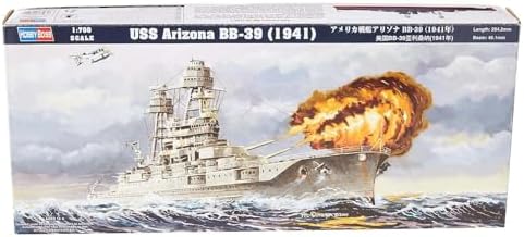 Hobbyboss Kit de montagem USS Arizona BB-39 (1941) escala 1:700