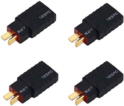 Yowoo 4Pcs RC Deans T Male to Traxxas TRX Female Connector Adapter No Wires RC Battery Connectors Converter Adaptors Set for RC LiPo Battery
