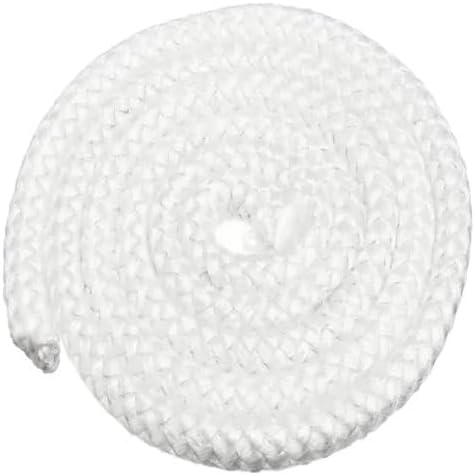 Junta Puerta Estufa Cuerda para Estufa De Leña, Cinta De Sellado para Chimenea, Cordón De Sellado para Puerta, Color Blanco, 0.394 in, Junta Cuerda