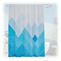 Relaxdays Duschvorhang geometrisch, Bad Vorhang 180x200, Antischimmel, waschbar, 12 Ringe, Badewannenvorhang, Mehrfarbig