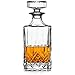 LUXU Whiskey Decanter,Square Whiskey Decanter with Stopper,Premium 25 oz Whiskey Decanter for Liquor Scotch Bourbon Vodka Brandy or Wine (sculpted)