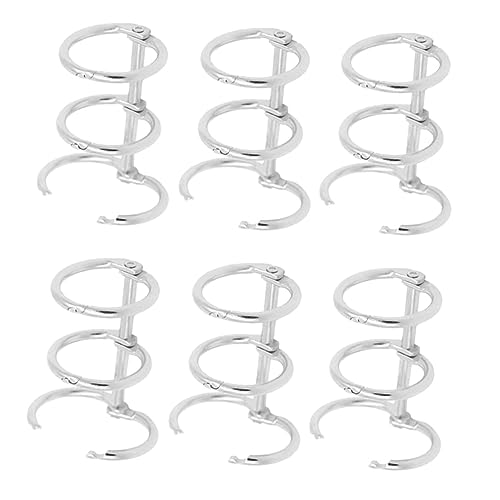 Didiseaon 6Piezas Anillos Metal Anillos de Aglutinante de Orificios Cuadernos y Organización de Oficina y Escuela