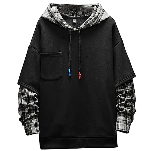Mens Casual Pullover Hoodie Hip Hop Unisex Hooded Sweatshirt Long Sleeve Tops