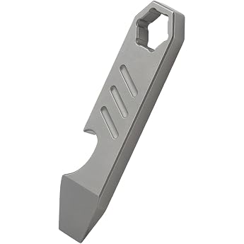 Mini Pry Bar EDC Crowbar TC4 Titanium Pocket Breaking Tool with Bottle Opener and Portable Hanging Hole for Outdoor Camping