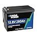 EconomiPower 12V 280Ah LiFePO4 Lithium Battery, Sheet Metal Reinforced Internal Frame, 200A BMS, 8000+ Deep Cycle Rechargeable for RV Solar Marine Trolling Motor Off-Grid