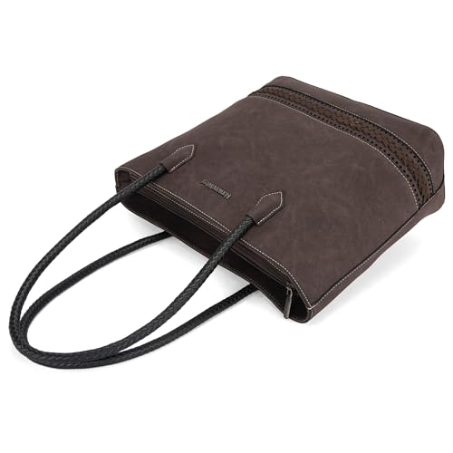 Image of Montana West Woven Tote Bags for Women Purses and Handbags with Back Zipper Pocket