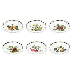Portmeirion Pomona Pasta Bowl | Set of 6 Bowls with Assorted Motifs | 8.5 Inch | Made from Fine Earthenware | Microwave and Dishwasher Safe | Made in England