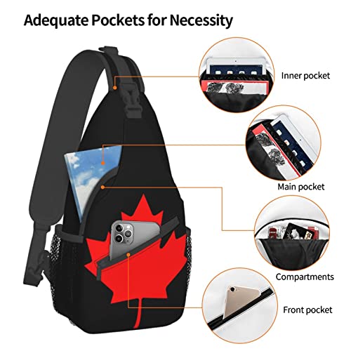Mochila Bandolera Negra Unisex Compacta para Día miniatura 5