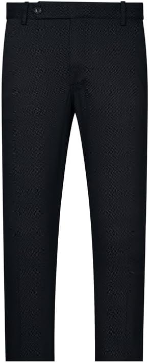 FRENCH CROWN Bunker Black Textured Premium Cotton Chinos Pant