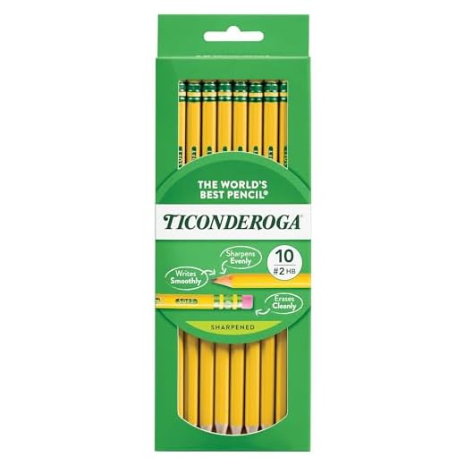 Ticonderoga Wood-Cased Pencils, Pre-Sharpened, 2 HB Soft, Yellow, 10 Count