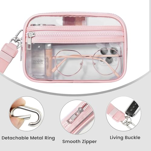 Image of Clear Wristlet Stadium Approved Clear Bag Wallet Transparent Purse for Concerts Sports Events