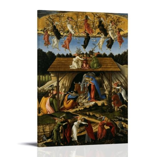 Toile Botticelli Crèche Mystique pour habiller un petit mur de salon vide