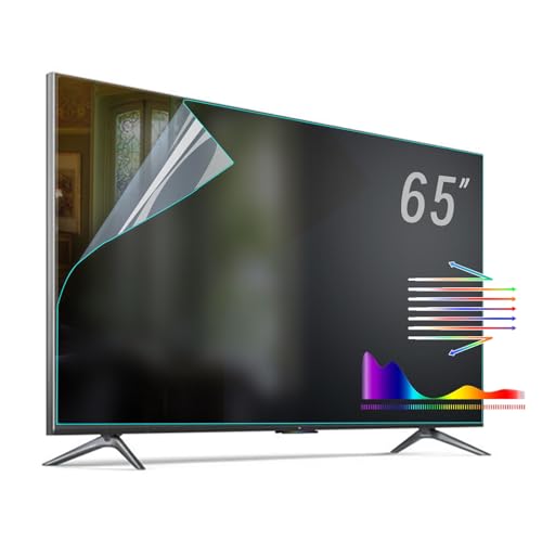 BU TV Screen Protectors 65 Inch TV Anti Glare Film Matte Anti Glare TV Screen Protector Glare Reduction Shield for 65 TV (65 Inch 1428)