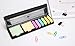 YISEEK Sticky Notes and Index Tabs Set, 1280 Pcs Self-Stick Notes with Colored Page Markers and Ruler, Leather Look Organizer Box for Office, School, Teacher Supplies, 2 Pack (Black)