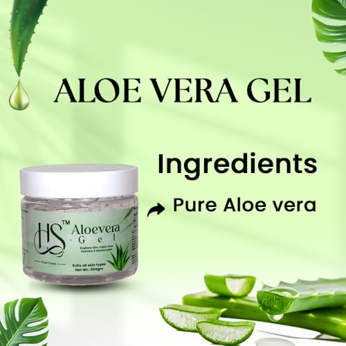 Image of Pure Aloe Vera Gel | Deep Hydration & Skin Soothing | Natural Moisturizer for Face, Hair & Body | 500 gm