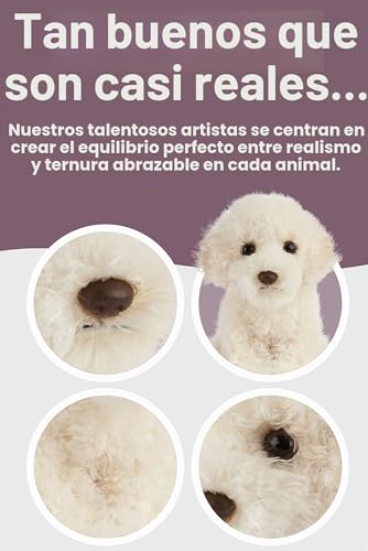 Miniatura 4 de Living Nature Cachorro De Labradoodle, Peluche De Perro Suave Y Realista, Felpa Ecológica Naturli, 15cm