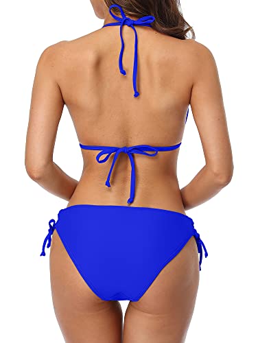 beautyin Women Two Piece Halter Padded Bikini Swimsuits Keyhole Cutout Swimwear2