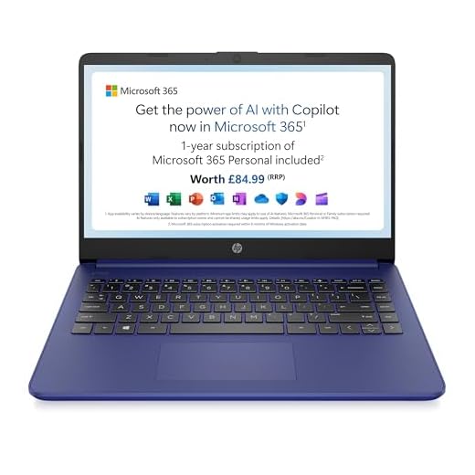 HP Stream 14" Laptop | Intel N4120 Processor | 4 GB RAM | 128 GB SSD | Intel UHD Graphics | HD Display | Dual Speakers | Microsoft 365 Personal 12 month included | Win 11 | Indigo Blue | 14s-dq0033sa