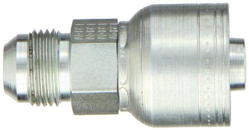 Image of Aeroquip 1AA10MJ10 Carbon Steel Global TTC (Thru the Cover) Crimp Hose Fitting Male SAE, Straight, 5 /8 inch Hose ID, 7 /8 inch - 14 Thread